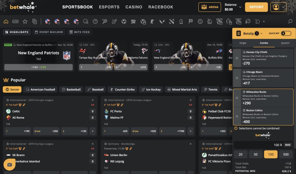 BetWhale Sportsbook Parlay Betting App and Site